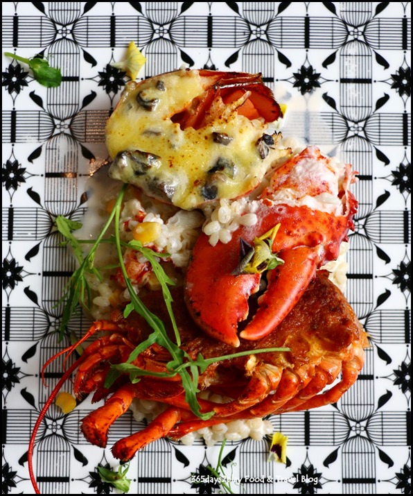 Arteastiq - Two Way Lobster (Lobster Thermidor and otah stuffed lobster shell, served with barley risotto) $38  