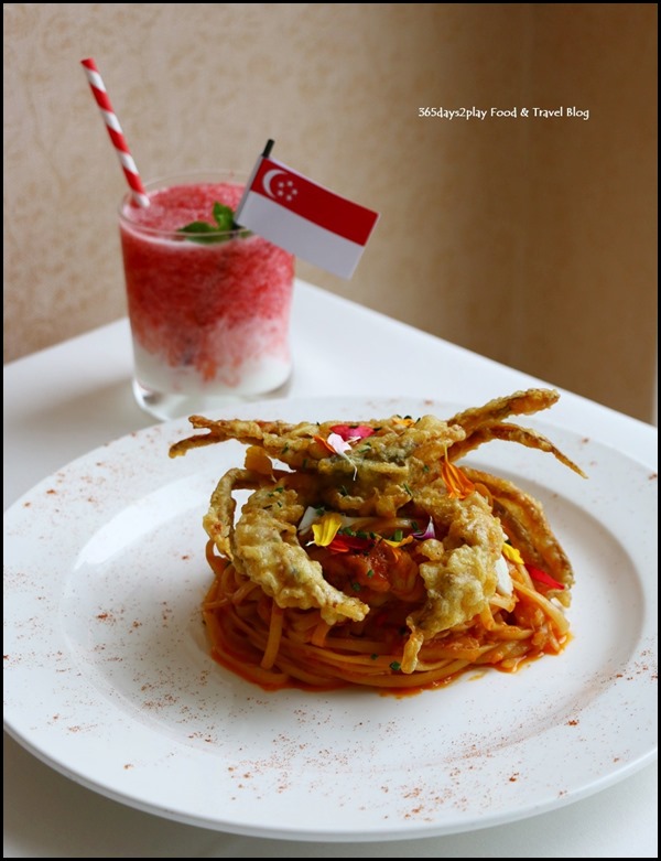 Lawry's The Prime Rib - Chilli Crab Pasta with Soft Shell Crab $38  