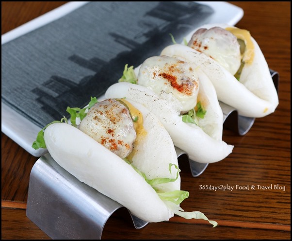 LeVeL33 - Cheeseburger Bao (Grilled beef patty, Swiss chese, burger sauce) $8