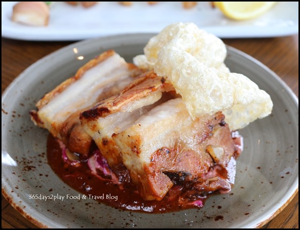 LeVeL33 - Pork Belly (Chicharron, cabbage slaw, 33.4 House Porter bbq sauce) $13.50  (1)