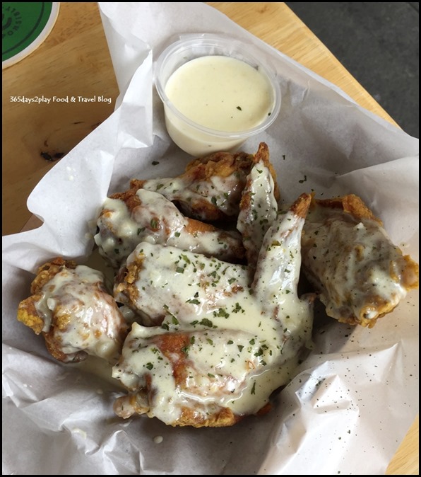 Wings with Garlic Parmesan dip $9.80