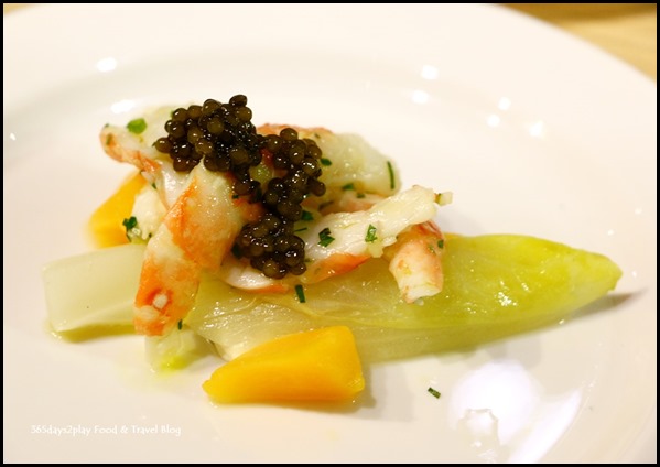 Epicurean Market - Poached Botan Shrimp with Compote of Egg and Oscetria Caviar from Waku Ghin