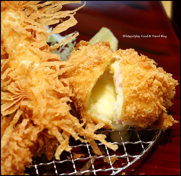 Misato - Mixed Fried Set (Bread crumbed chicken, tiger prawn and cheese korokke) $18.80  (2)