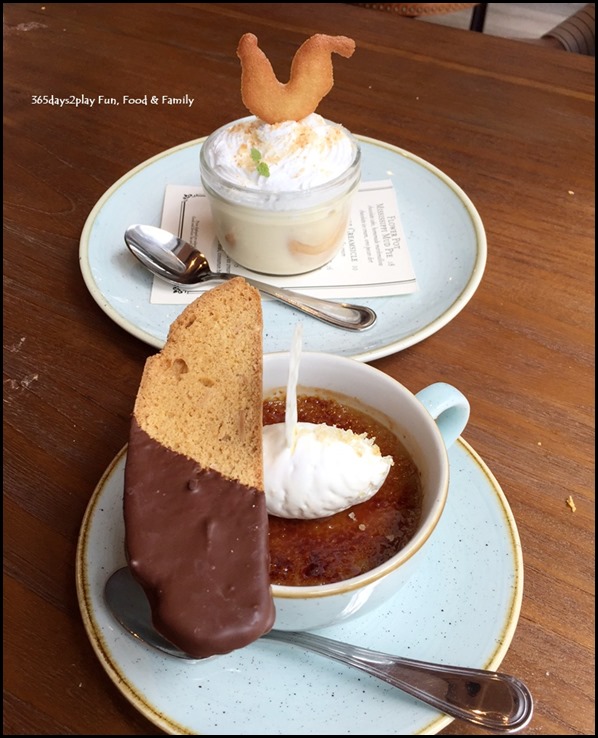 The Bird Southern Table & Bar - Cafe Creme Brulee and Banana Pudding