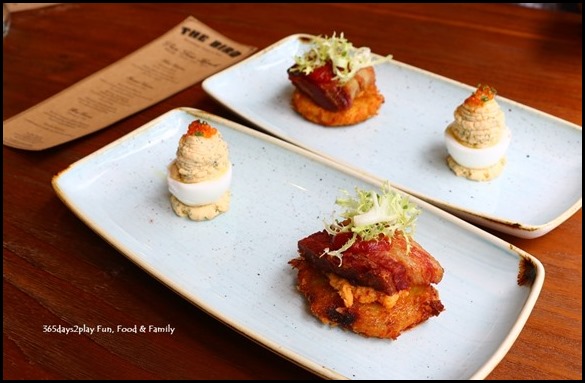 The Bird Southern Table & Bar - Deviled Eggs and Fried Green Tomato BLT