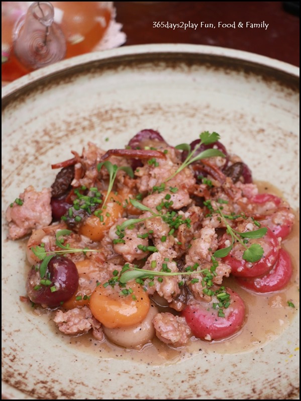 Antoinette - Hakka Gnocchi with dried shrimp, foie gras, cured pork and morel mushrooms $24 (1)