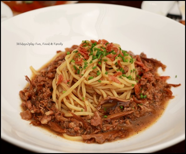 Antoinette - Spaghetti with pork belly ragout with cuttlefish and ebi sakura $24