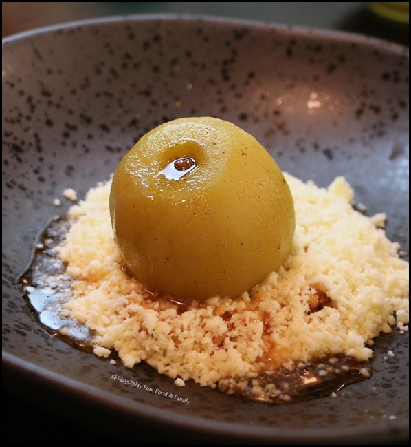 Grand Hyatt Melbourne Collins Kitchen - Whole baked apple, walnut & cornflake crumble, frozen ricotta $17