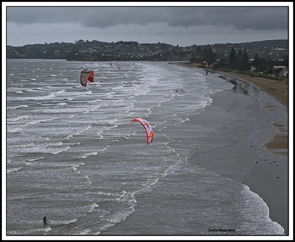 Kite Surfing at Orewa Beach