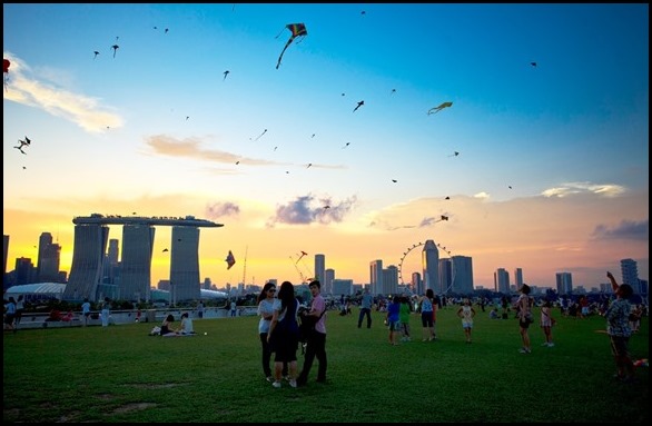 Kite Flying at Marina Barrage