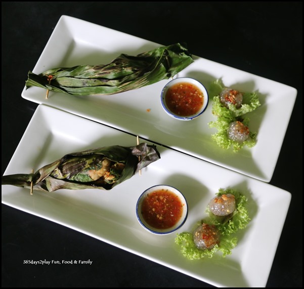 Tamarind Hill - Steamed Sago Pork Dumplings and Fish Roe Marinated in Red Curry