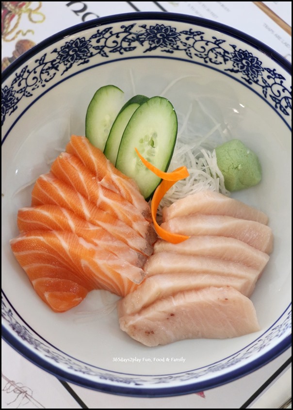 Greenwood Fish Market - Salmon sashimi $16.95 and Swordfish $18.95