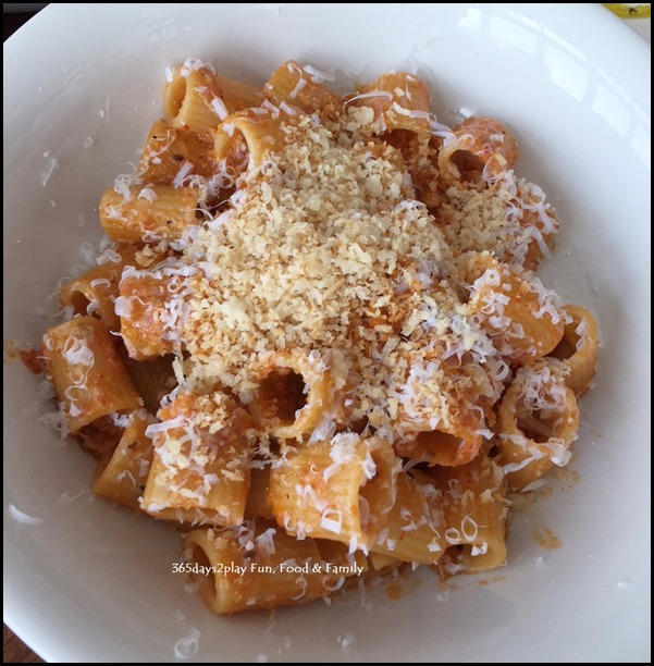 Caffe Fernet - Spicy Rigatoni with pork fennel sausage and smoked ricotta $26