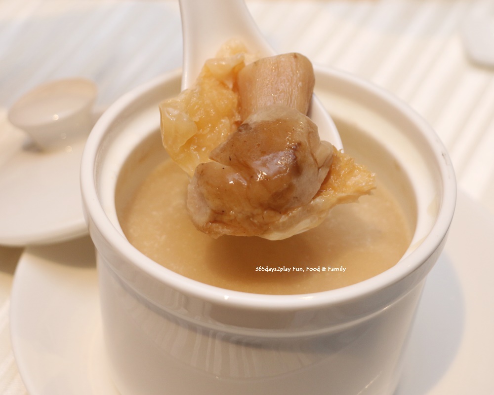 Wan Hao Marriott Chinese New Year Menu - Double boiled fish maw with boletus mushroom in almond superior stock