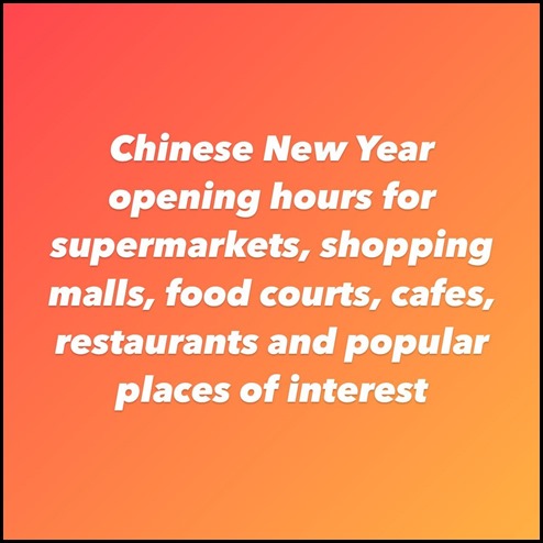 What is open during Chinese New Year